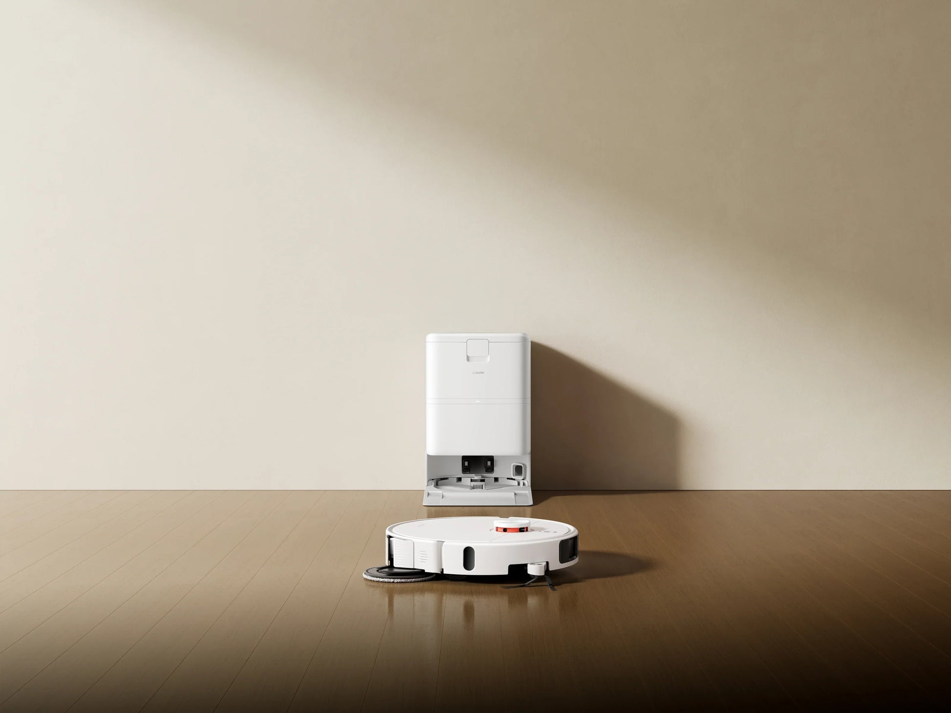 Xiaomi Robot Vacuum H50 Pro met zelfreinigend dock in de woonkamer
