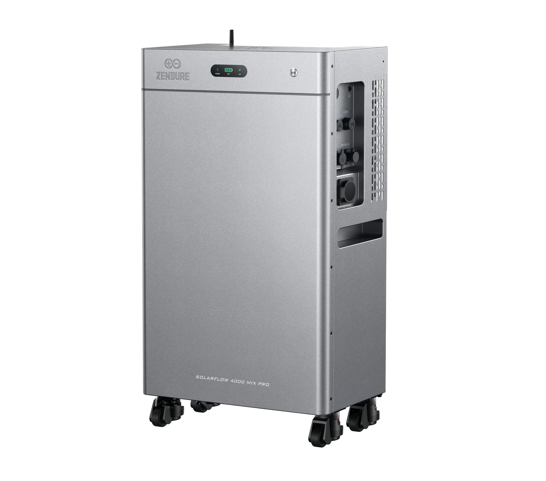Zijaanzicht rechts van de Zendure SolarFlow 4000 Mix Pro