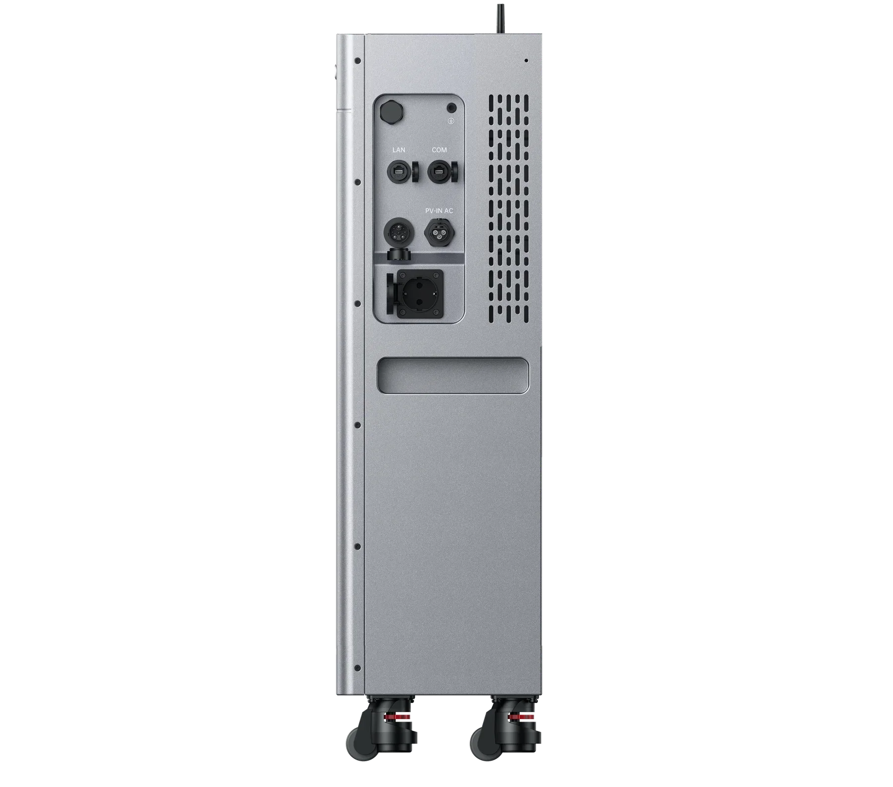 Geopende aansluitklep van de Zendure SolarFlow 4000 Mix AC+