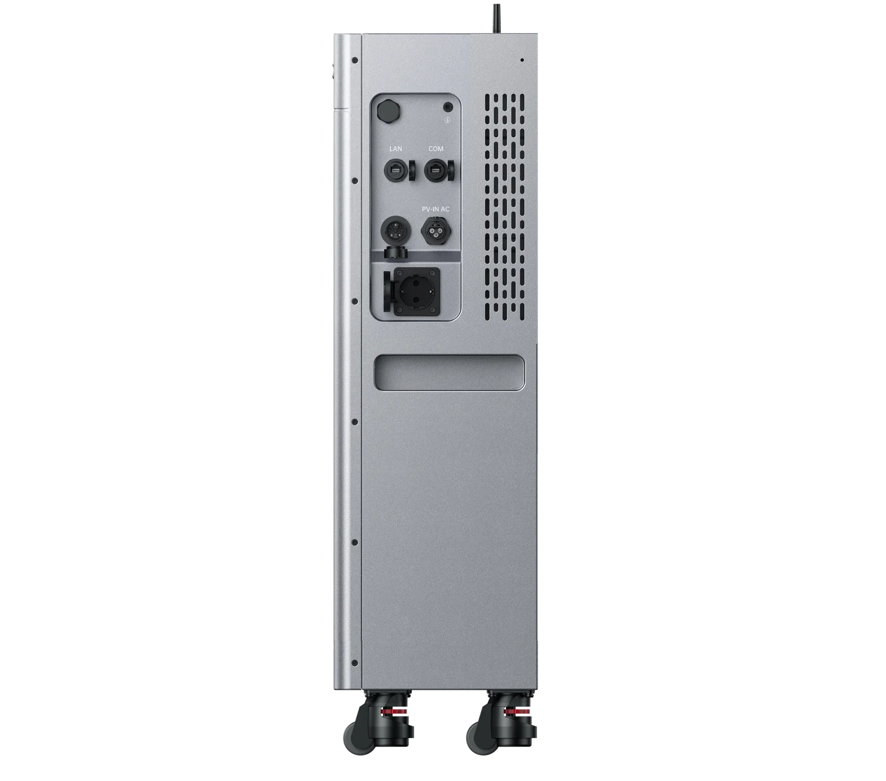 Geopende aansluitklep van de Zendure SolarFlow 4000 Mix Pro