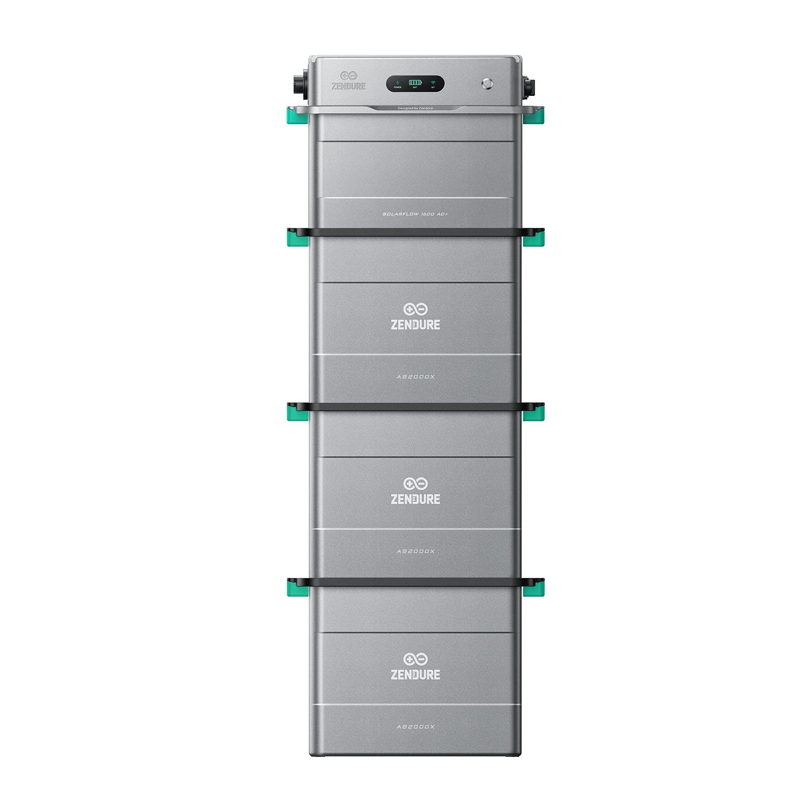 Zendure SolarFlow 1600 AC+ met drie AB2000X accupacks, samen 7,68 kWh