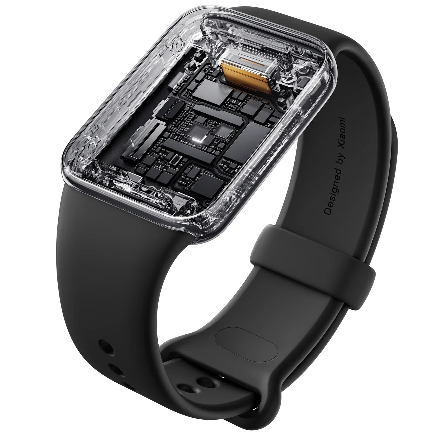 Doorkijk naar de lineaire motor in de Xiaomi Smart Band 10 Pro