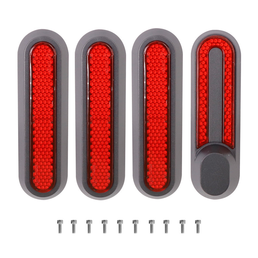 Reflektorabdeckungen vorne und hinten für Xiaomi Gen 2 Mi 1s, Essential und Mi Pro 2 Scooter (Set aus vier Stück)