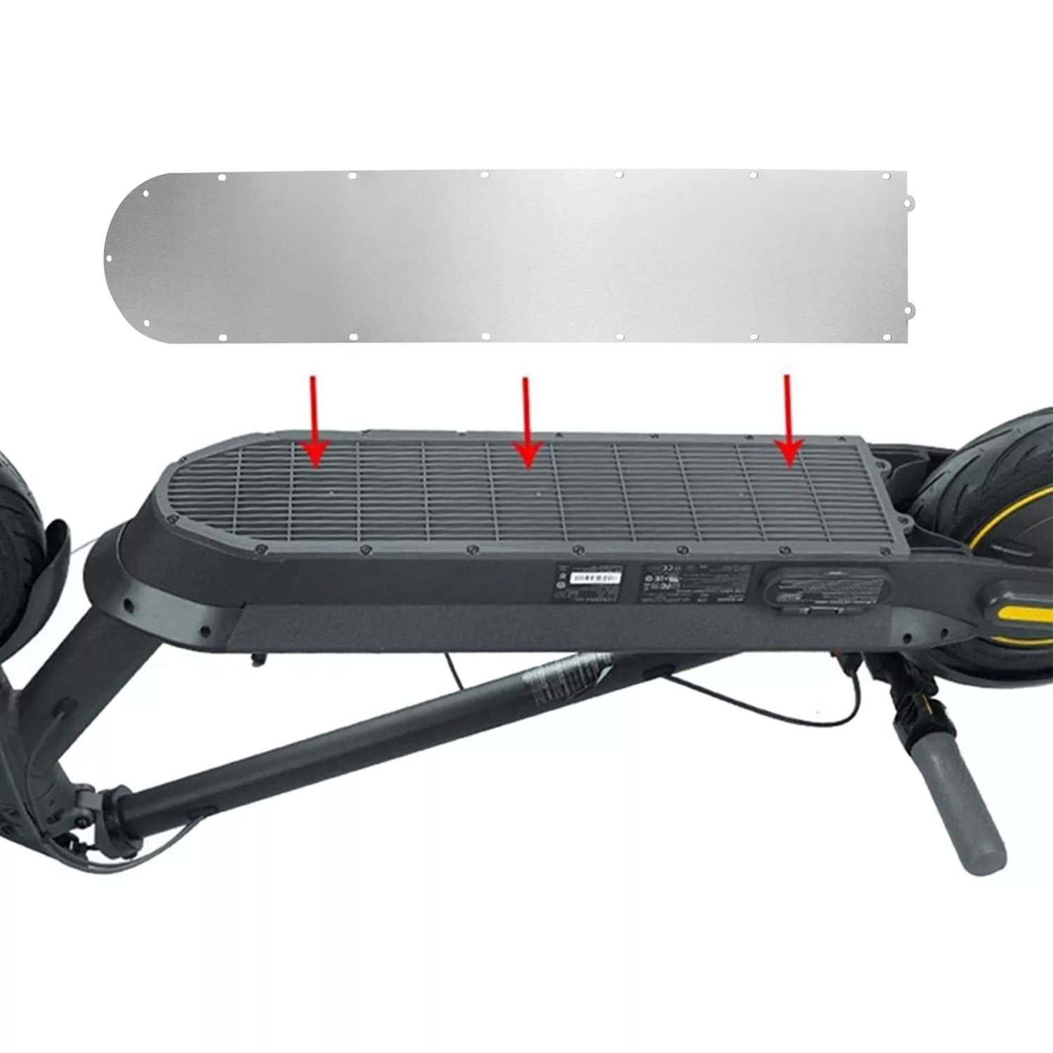 Stainless Steel Bottom Cover Plate for the Xiaomi M365 Scooter