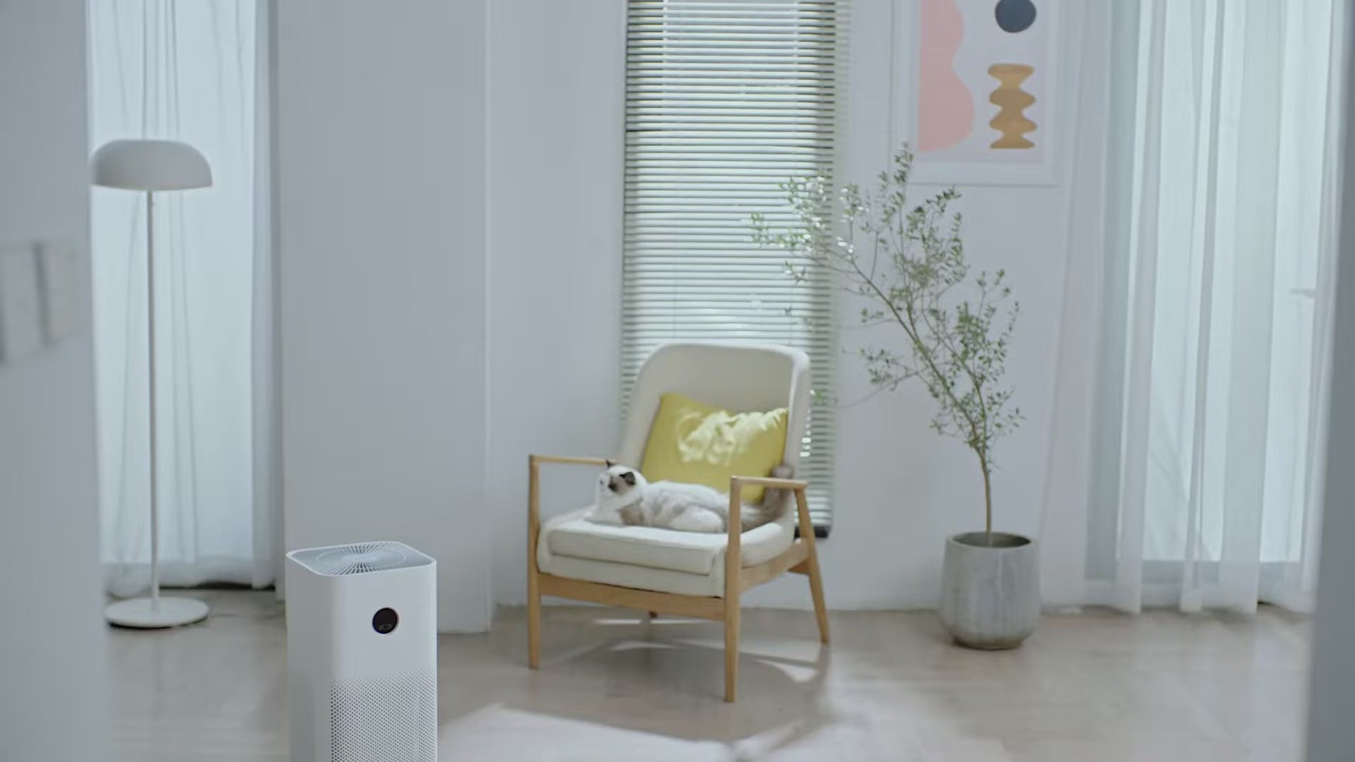 Loading video: YouTube thumbnail: Xiaomi Purifier 4 Lite luchtreiniger compact design met "COMPACT" badge