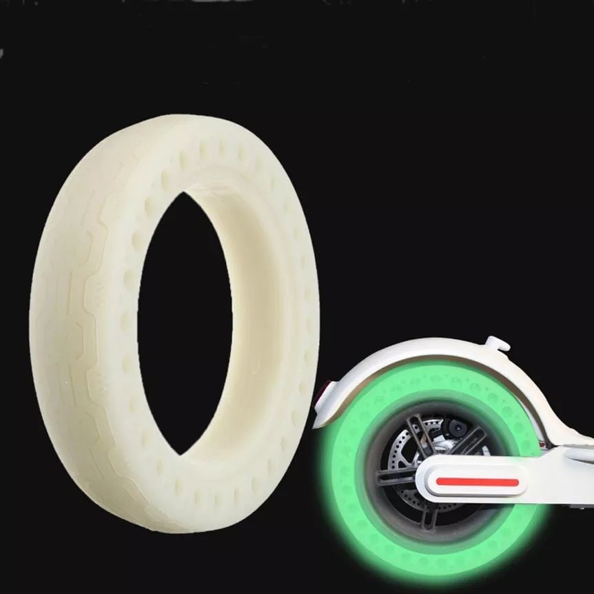 Fluorescent Solid Rubber Anti-Leak Outer Tire for Xiaomi M365 Scooter