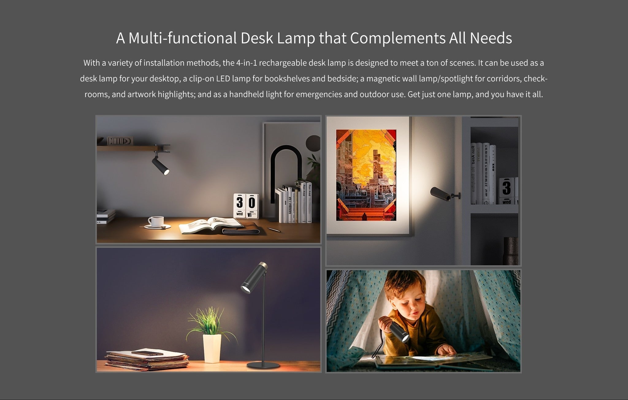 Xiaomi Yeelight 4-in-1 Wiederaufladbare Schreibtischlampe