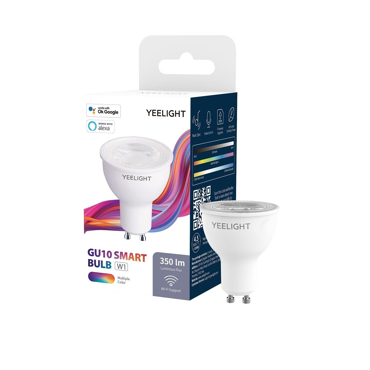 Ampoule intelligente LED GU10 Xiaomi Yeelight W1 couleur