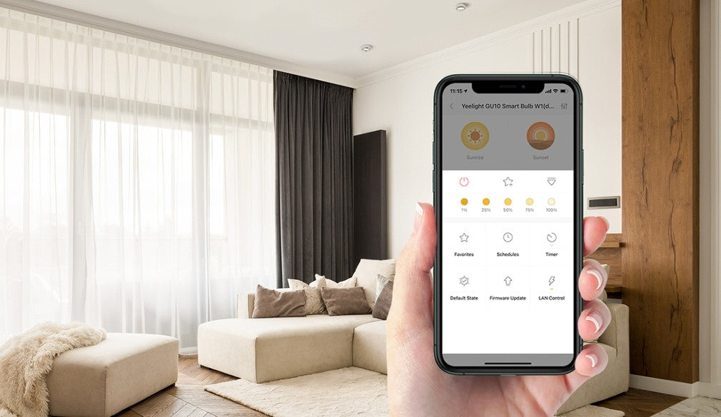 Ampoule intelligente LED GU10 Xiaomi Yeelight W1 blanc dimmable